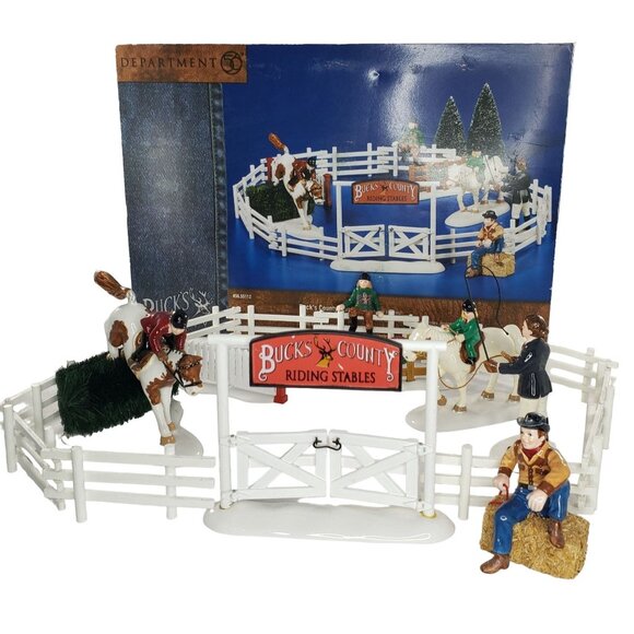 Department 56 Other - Department 56 Buck's County Stables #56.55112 RARE Retired Complete